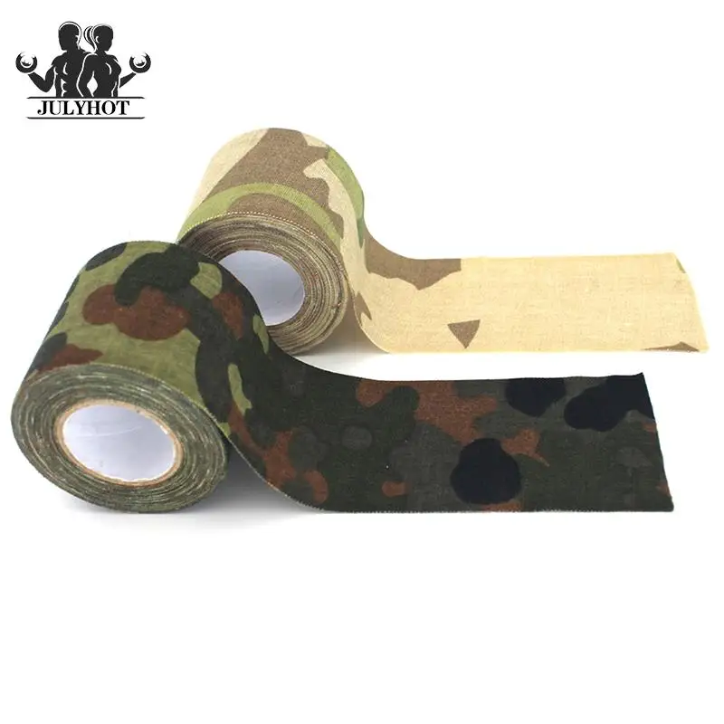 5m Camouflage Elastic Wrap Tape Disguise Elastoplast Self Adhesive Sports Protector Knee Finger Ankle Athletic Bandage