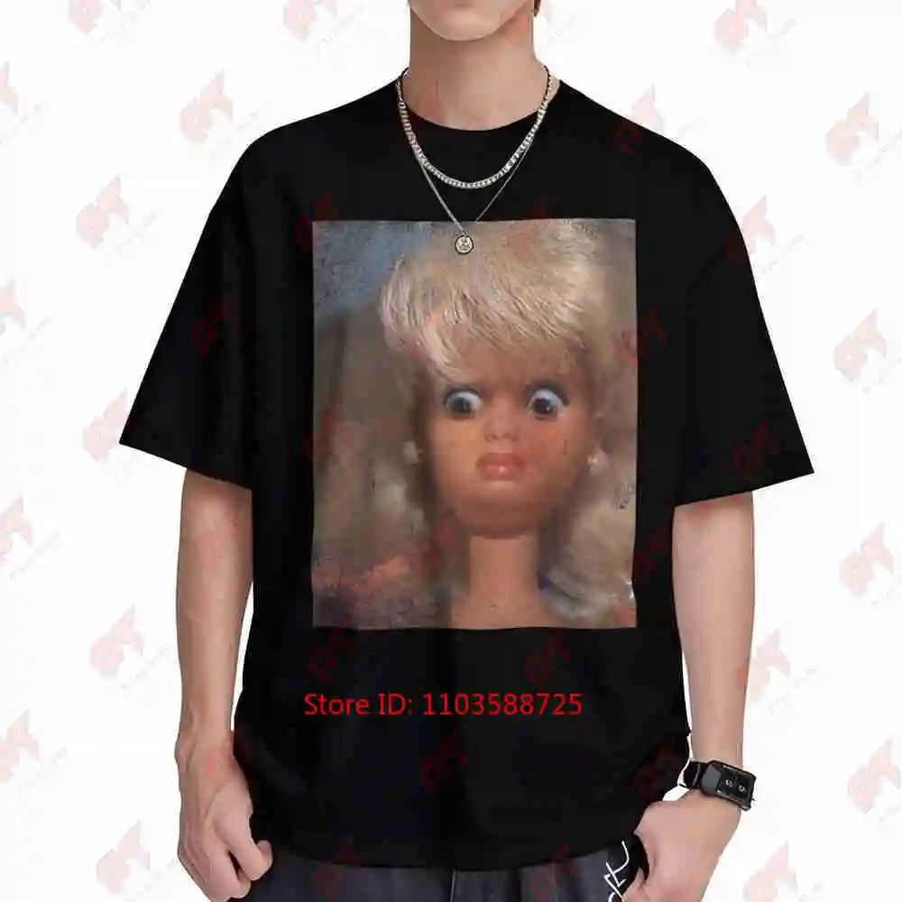 Disgusted Doll Meme Face Reaction Disgusted Expression Short Sleeve Tee 100% Cotton T-Shirt