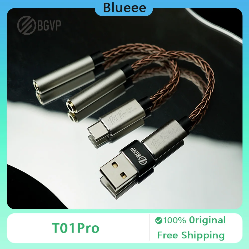 BGVP T01 PRO USB DACアンプ ハイレゾオーディオデコーディング HiFiヘッドホンアンプ CX31993 Type-C to 3.5mmケーブル 32bitデジタルデコーダー ギフト