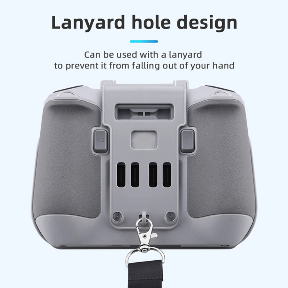 Cappuccio protettivo parasole 2 in 1 per telecomando Mini 3 Pro con accessori per droni con schermo copertura parasole grigia + cinturino