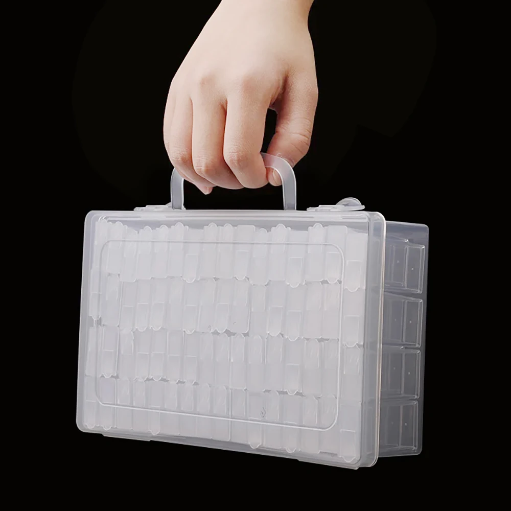 64 grids Slot Diamond Painting Accessories Storage Box Tool Bead Container Diamond Embroidery Plastic Removable Storage Box