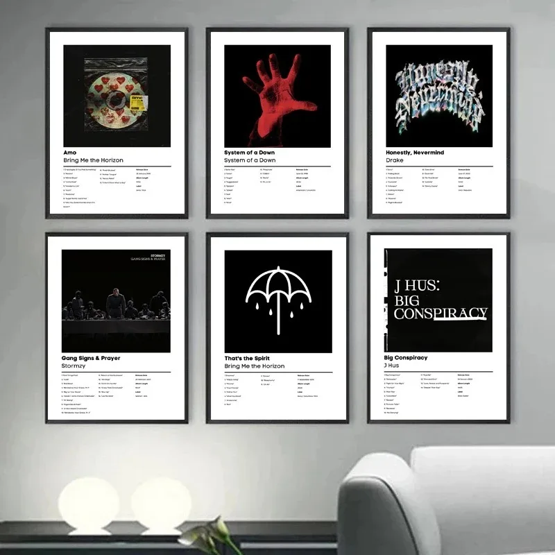 Bring Me The Horizon Music Gift Posters and Prints Modern Music Art Canvas Painting Wall Art Pictures Home Bar Room Decoration