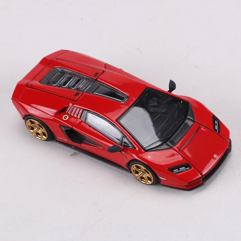 POPRACE 1:64 Countach LPI 800-4 Alloy Model Car Can open the Engine hood and trunk lid