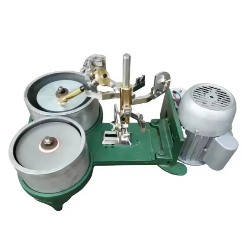 Jewelry Double Head Flat Grinding Machine Gemstone Angle Polishing Faceting Double Disc for Metal Polishing