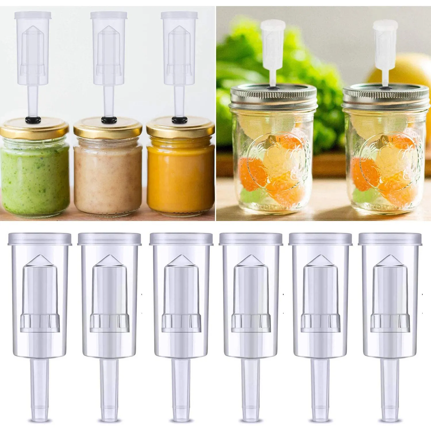 

AT44-Airlock Set 10 Pcs Silicone Grommets And 6 Pcs Airlock For Preserving, Brewing,Making Wine,Fermenting Sauerkraut,Kimchi