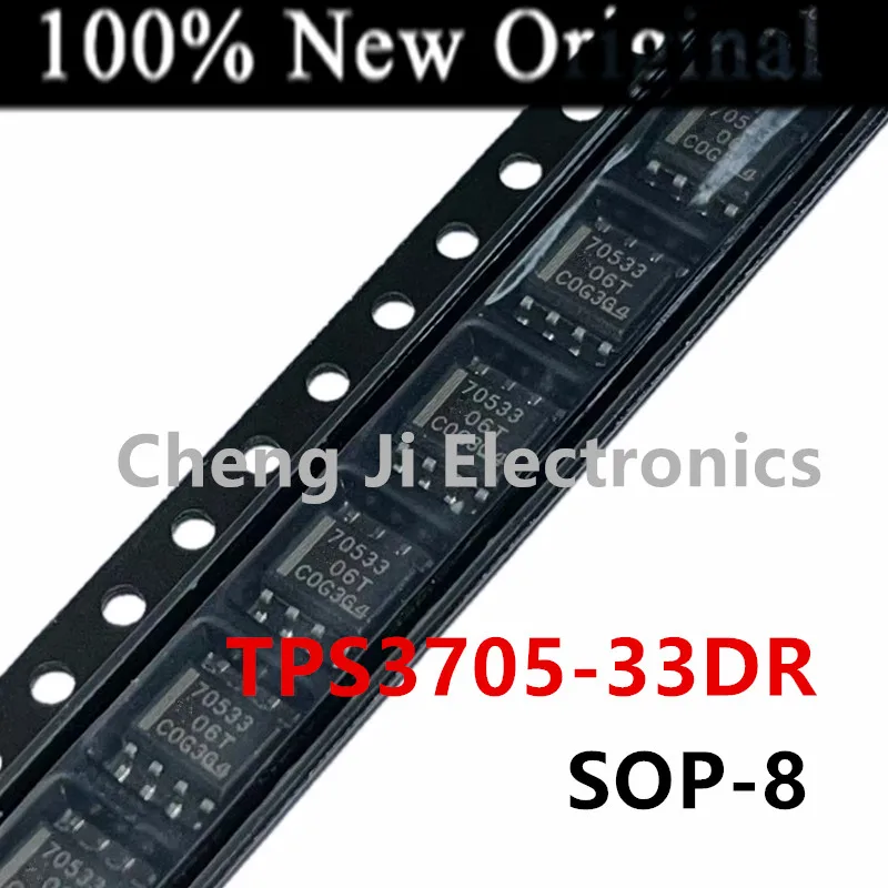 10PCS/Lot  TPS3705-33DR  TPS3705-33D  70533  SOIC-8  New original Processor Supervisor chip  TPS3705-30DR  TPS3705-30D  70530