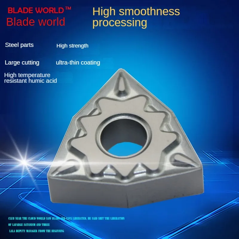 High smoothness peach shaped outer circle WNMG080404/080408-TS/MT/HQ metal ceramic CNC tool grain steel