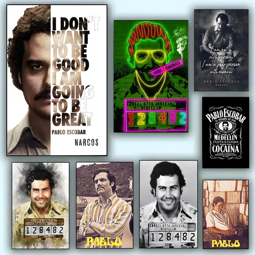 P-Pablo Emilio Escobar Gaviria Poster Aesthetic Wall Art Canvas Poster Room Decoration Items Bedroom Decor
