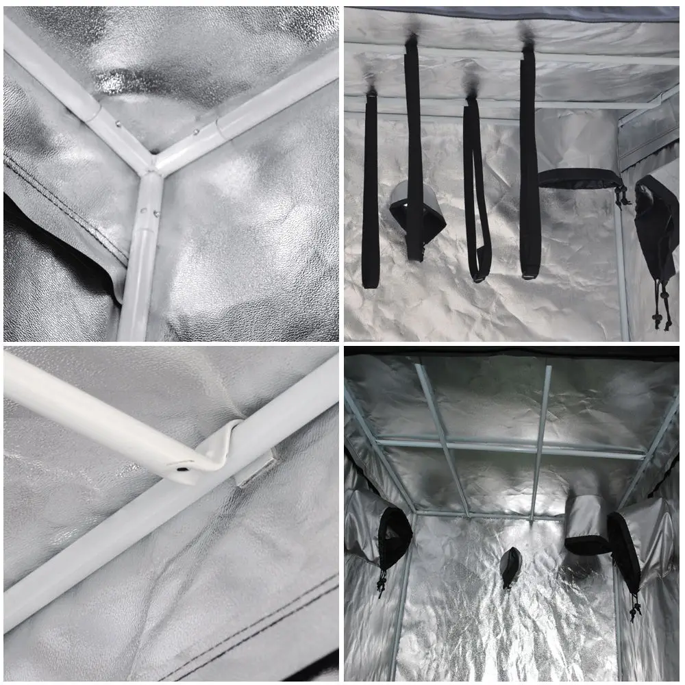 

Customizable large growth tent, waterproof and fireproof fabric, indoor greenhouse LED plant light planting