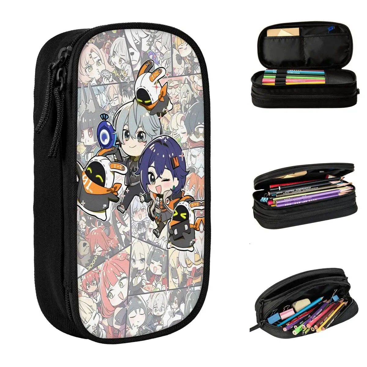 

ZZZ Zenless Zone Zero пенал для видеоигр двухслойный большой емкости детские школьные принадлежности пенал канцелярские принадлежности