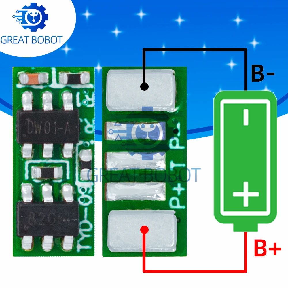10K NTC Thermistor 18650 Battery (1-10PCS) - 3-Wire 3.7V/4.2V Mini Single-Series Polymer Li-Cell