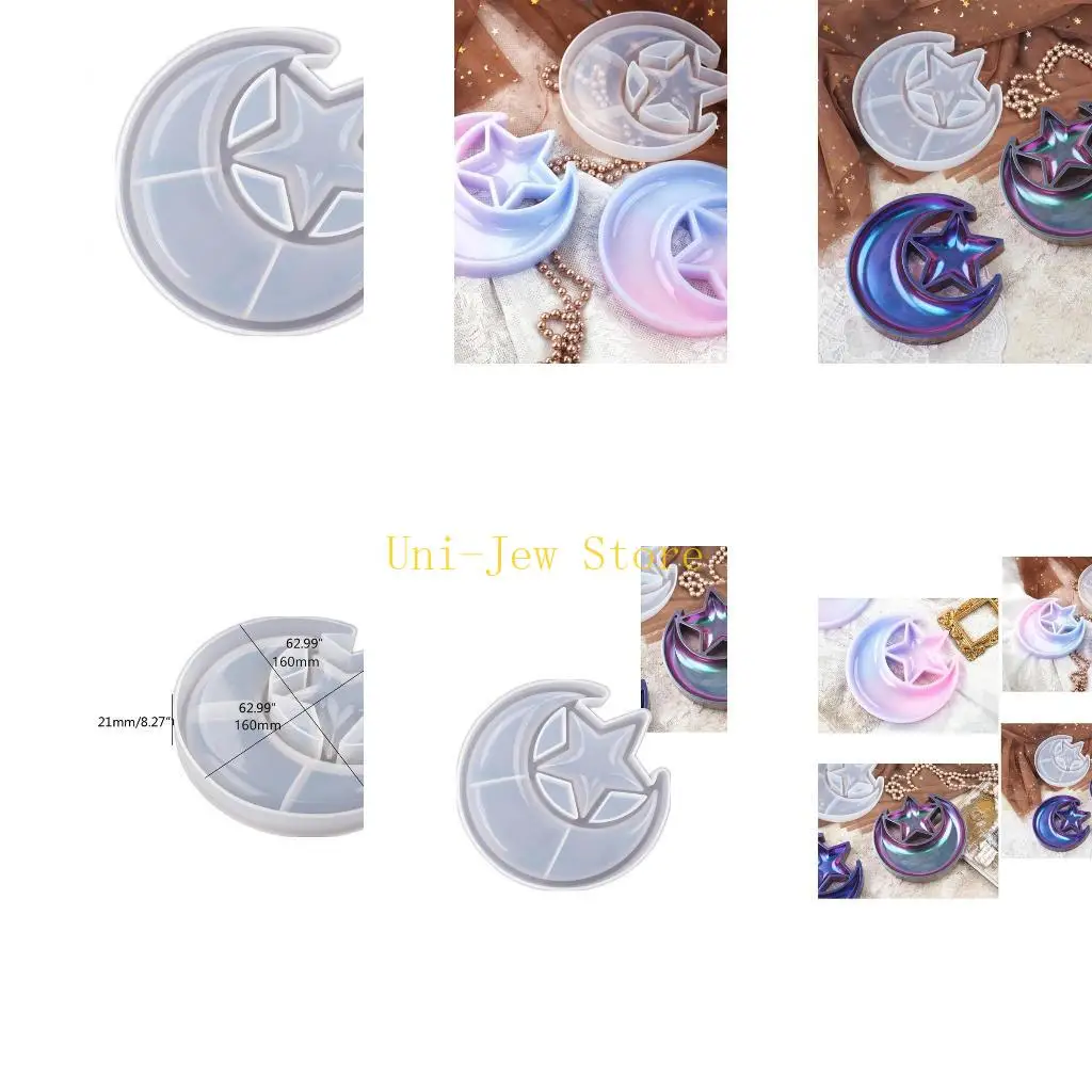 

40 ГБ луны и звездная лоток с формой силиконовые формы, получение полумесяца для Diy Display Stand Home Decor Decort Horse