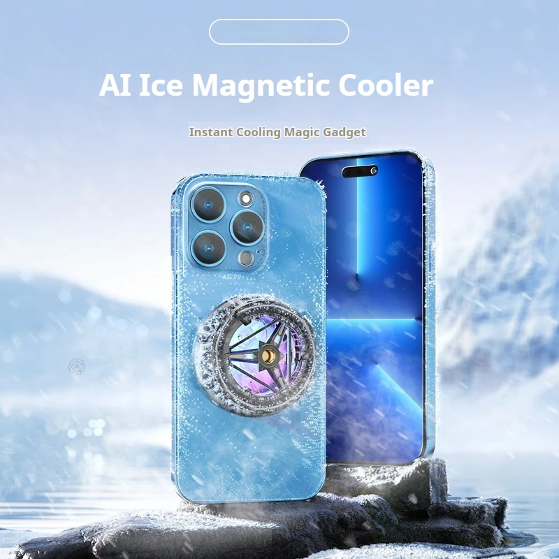 Magnetic Semiconductor Phone Cooler Instant Ice Cooling Overclock Back Clip For Smartphone Gaming Live Streaming Water Cooling