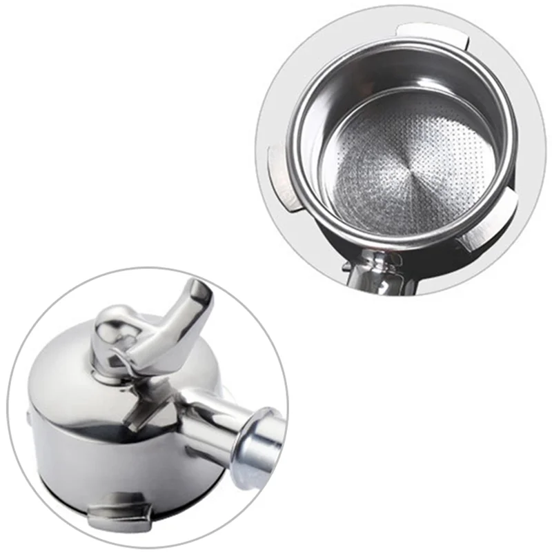 Портафильтр для эспрессо A74G-54 мм, портафильтр для кофе с двойным носиком, портафильтры из нержавеющей стали и ручкой из орехового дерева