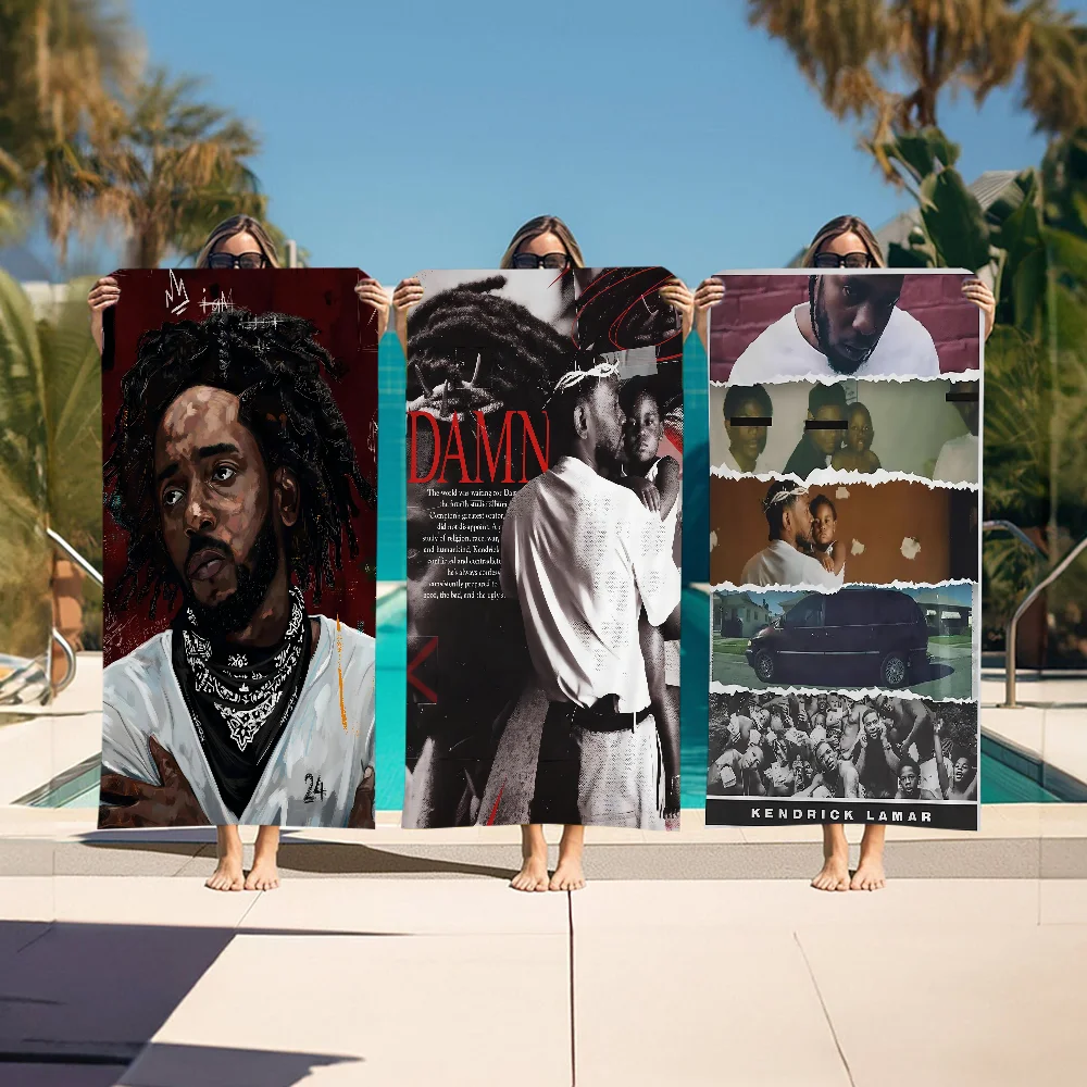 Kendrick Lamar DAMN Beach Towels Shower Towel Sauna Travel Spa Microfiber Quick Dry Gym Accessories Cute Room Decor