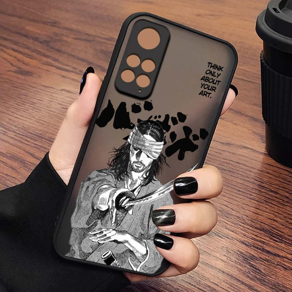 Vagabond Miyamoto Musashi Manga Phone Case For Xiaomi Redmi Note 13 12 11 10C 10X 9A 9T 9C 8 Pro Plus 5G Matte Transparent Cover