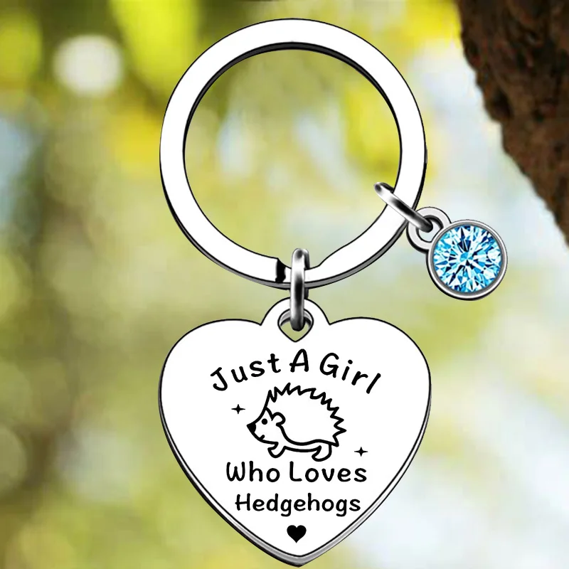 New Funny Frog Hedgehog Panda Gift Keychain Pendant Just A Girl Who Loves Key Chains Pet Lover Gifts