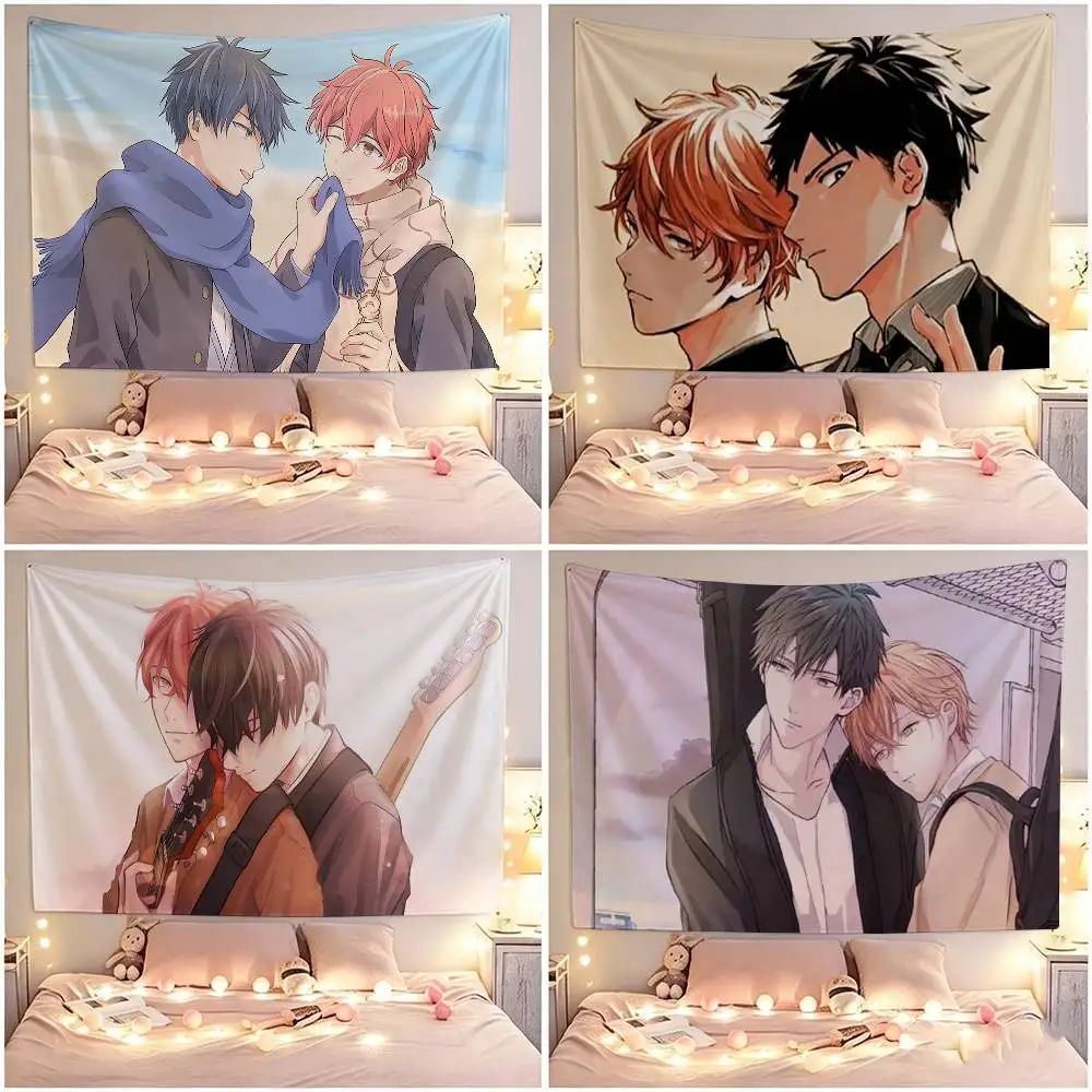 Given BL Anime Ritsuka Mafuyu Sato Flags Wall Hanging Tapestry Outdoor Garage Room Decorative flag Background Blanket