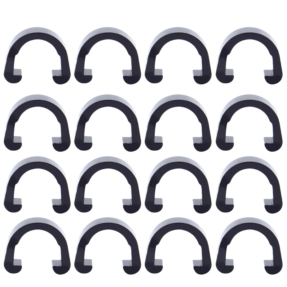 100pcs Wire Clamps Tubing Clips Mountain Bike C Shaped Buckle Bike Line Fixing Clamp Line Clips for Bike Outdoor Riding (Black)