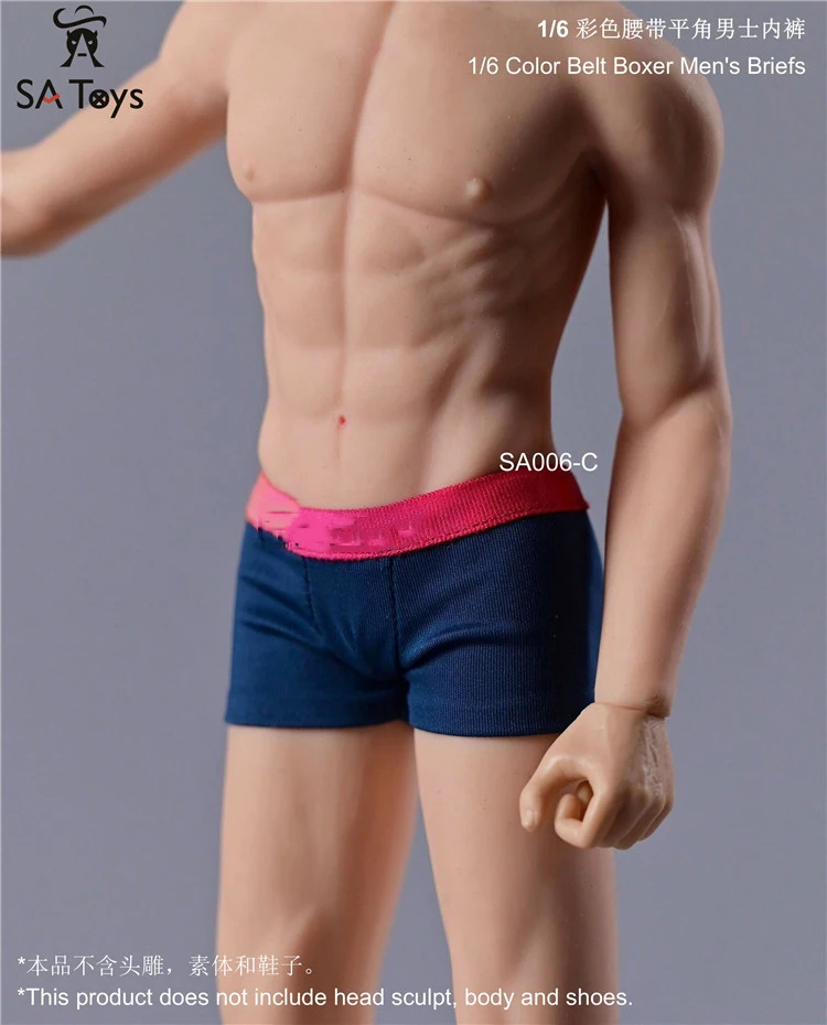 SA Toys SA006 1/6 Scale Male Colored Belt Boxer Briefs Underpants  Model For 12\'\' TBLeague JIAOU DOLL action figure