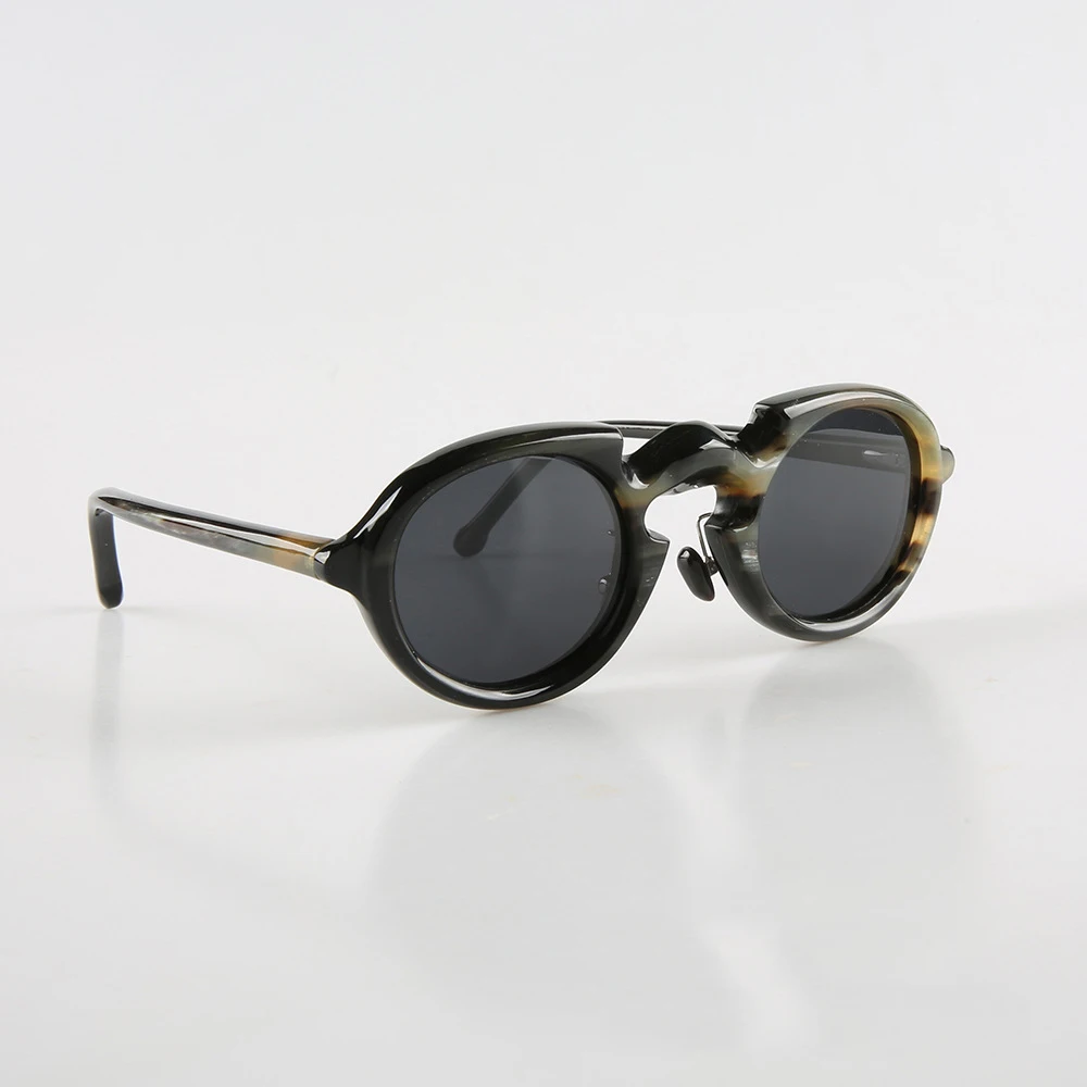 Sunglasses For Men Women Polarized Unique Handmade Natural Horn Sunglass Classic Retro Glasses Luxury Eyewear