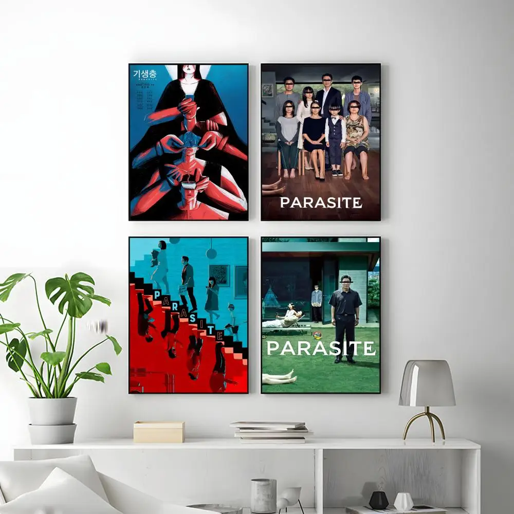 P-Parasite Korean Movie Poster HD Versatile Waterproof Wall Decor Self Adhesive Perfect for Any Room & Ideal Gift