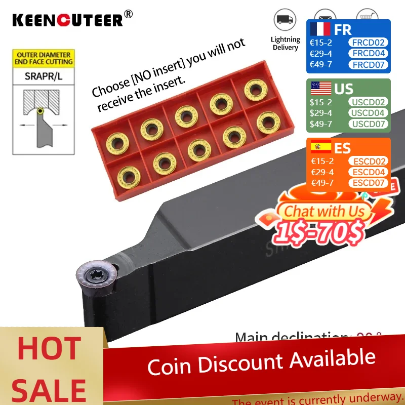 

SRAPR1616H08 SRAPR2020K10 SRAPR2525M10 наружный держатель токарного инструмента RPMT/RPGT карбидная вставка для токарного станка лазерной резки набор инструментов токарный обработка металла инструменты