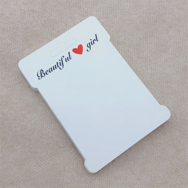 50Pcs Hair Rings Paper Cards Headband Display Retail Label Hair Accessories Packing Tag Hair Rope Headwear Packing Label