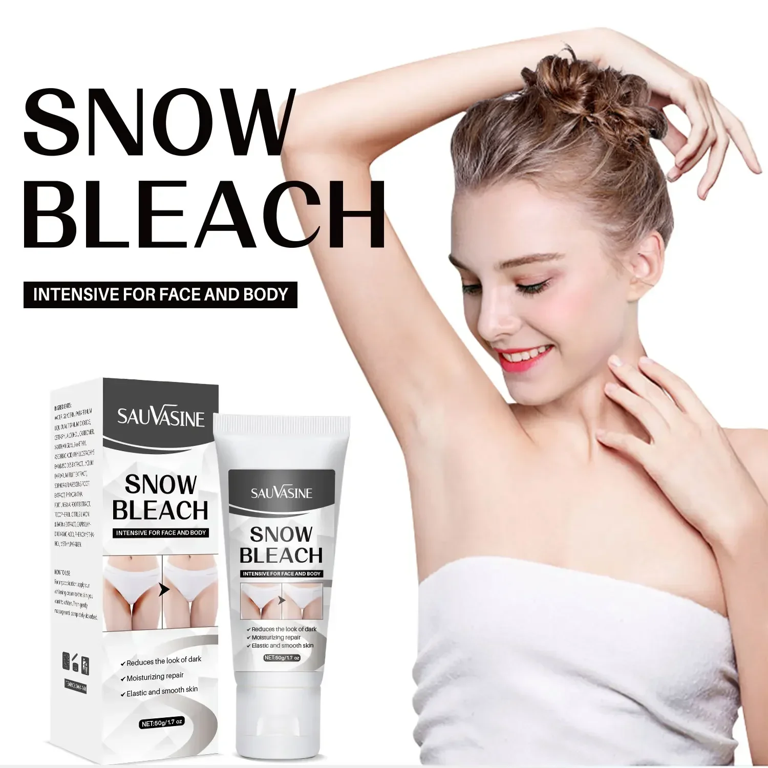 Snow Bleach Cream Intimate Bleaching Cream Even Skin Tone Cream Private Parts Underarm whitening Cream For Butt Knee Inner Thigh