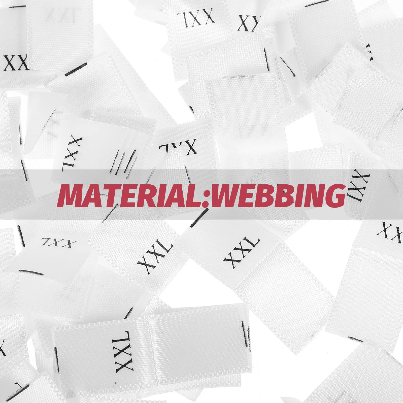 

500 шт. этикеток для одежды с размерами, напечатанные на тесьме, для брюк, рубашек, курток, с высокой контрастностью и четкой маркировкой для удобного учета запасов