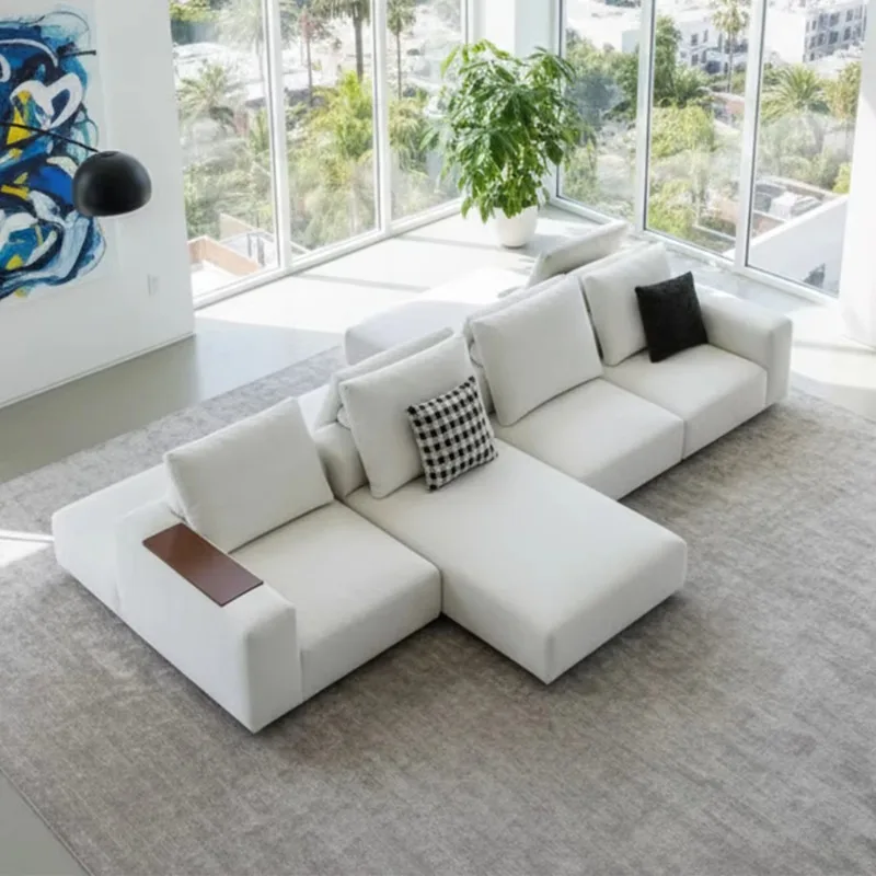 مجموعة أريكة جزيرة حديثة من القماش الراقية، أثاث فندقي لغرفة المعيشة وغرفة المعيشة #1