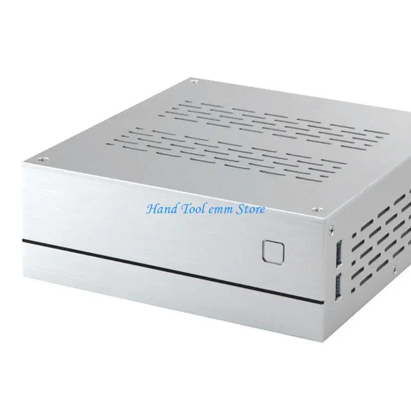 H37F B01 Mini ITX Computer for Case Chassis Aluminum/Glass Briefcase Home Theater AC-DC HTPC Computer Box Desktop PC Enclosur