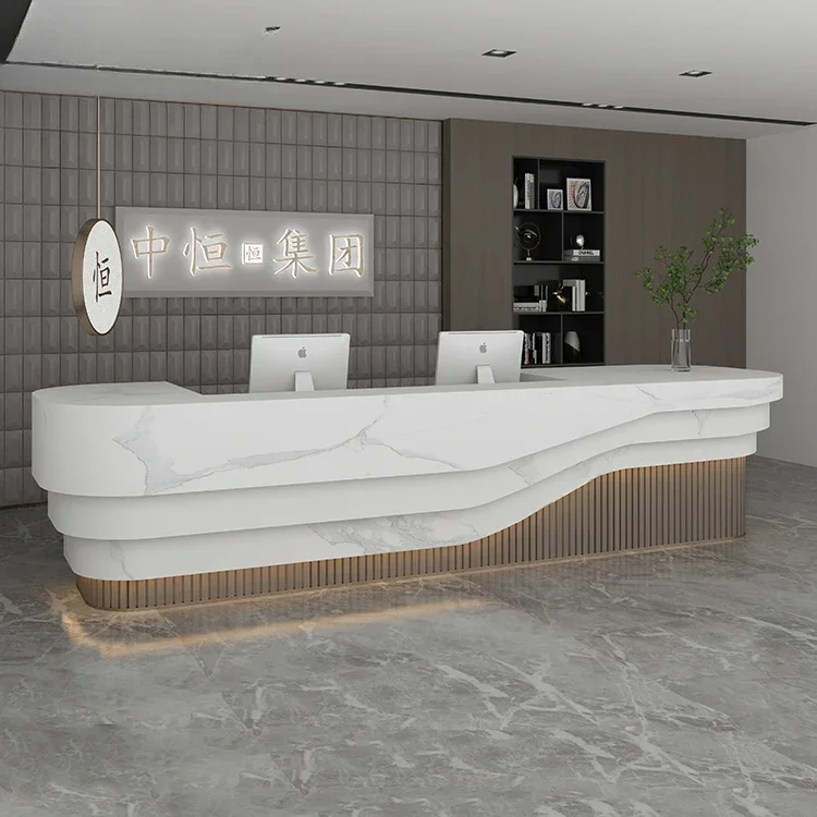 Reception desk, training institution, consultation desk, paint baking beauty salon, modern and minimalist