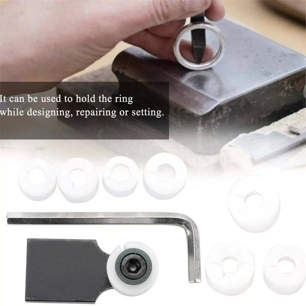 【AT48】 NEW Ring Setting Tool Kit: Expanding Clamp for Stone Setting and Jewelry Making