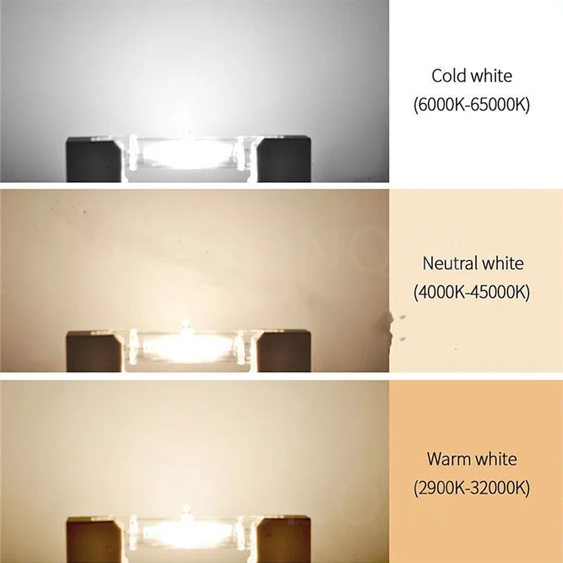 R 7S Led Glazen Buis Cob Gloeilamp 78Mm 118Mm High Power R 7S Corn Lamp J78 J118 Vervangen Halogeenlamp Ac 110V 220V Lampadas