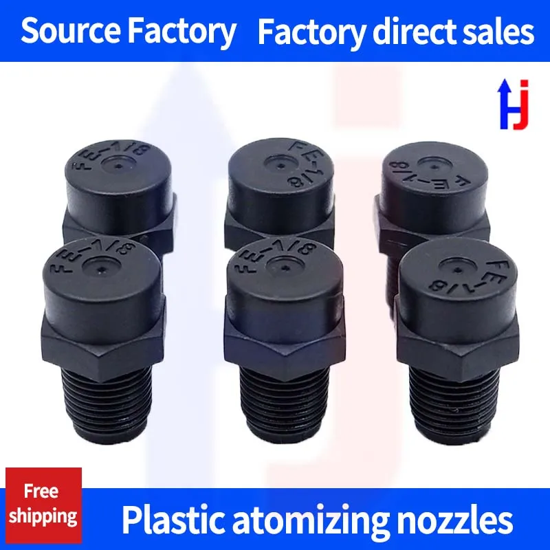 Huajue FE1/8 plastic low-pressure anti-drip atomizing nozzle, micro-mist head suitable for landscape spraying/cooling.