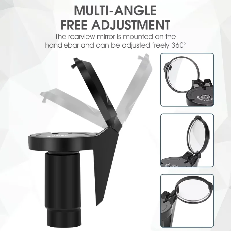 غرب ركوب الدراجات 2 قطعة دراجة مرآة الرؤية الخلفية قابل للتعديل مرايا محدبة العالمي تدوير المقود نهاية مرآة الجبلية الطريق الدراجة اكسسوارات