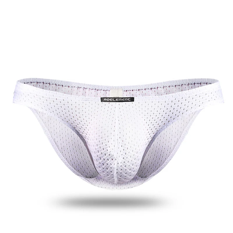 

Tight ice silk transparent underwear men's small triangle shorts net gauze eyes sexy youth underpants breathable fashionable thi