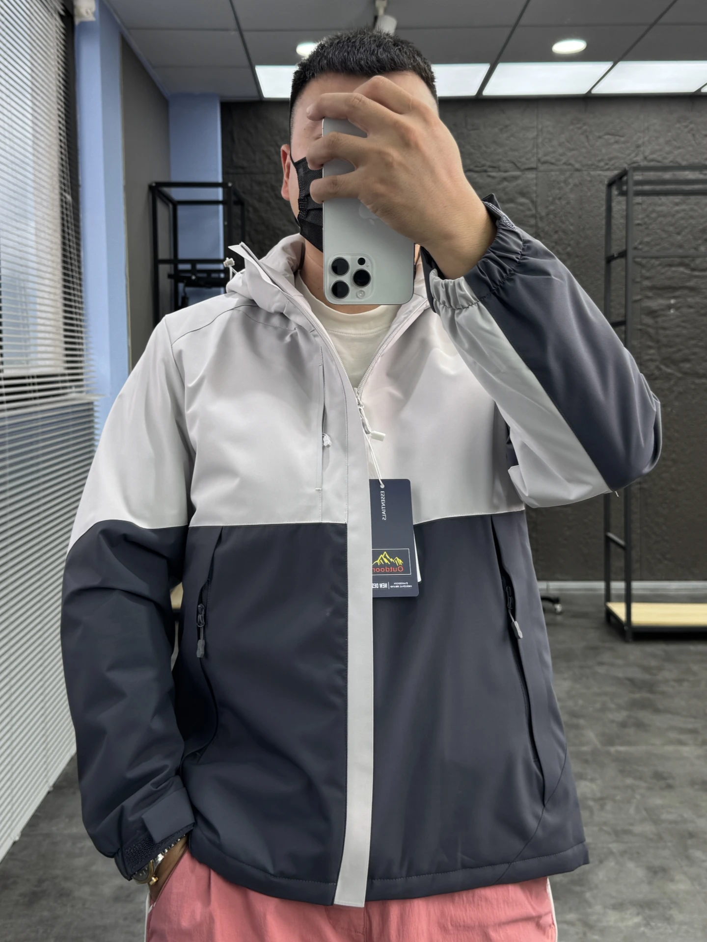 

Men's Thiened Hooded Cotton Jaet Self-Heating Outdoor Leisure Warmth SVIP Function Glue Silver Ion Winter Faion Ci Sle