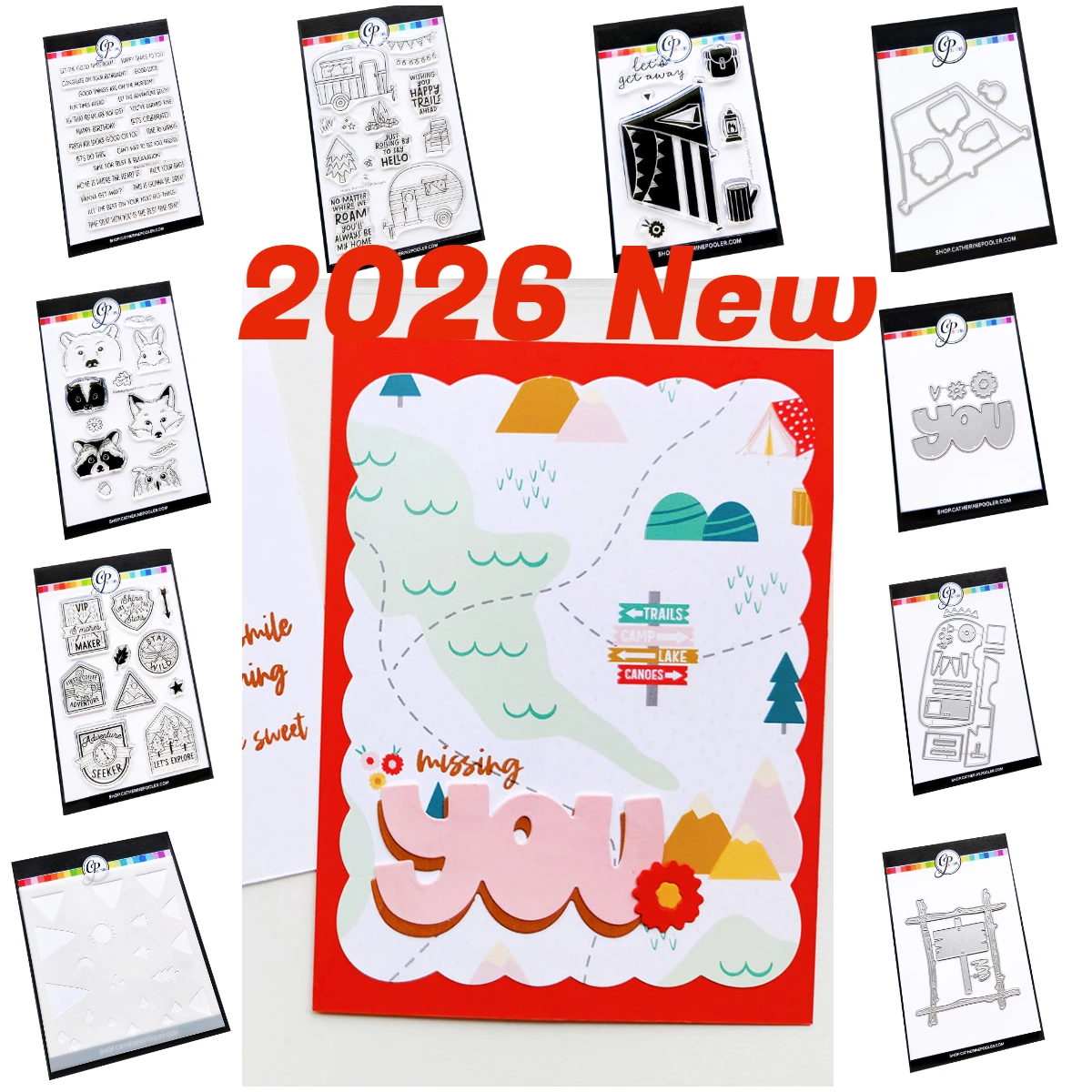 

From Me to You Gone Camping Metal Cutting Dies Stamps Stencil Embossing Template DIY Greeting Card Handmade Making 2026