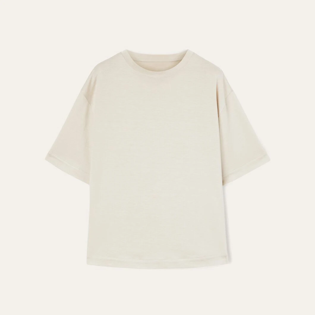 

NIGO LP Women's Spring And Summer Round Neck Solid Color Silk Cotton Casual Knit Short Sleeve T-Shirt #nigo61186