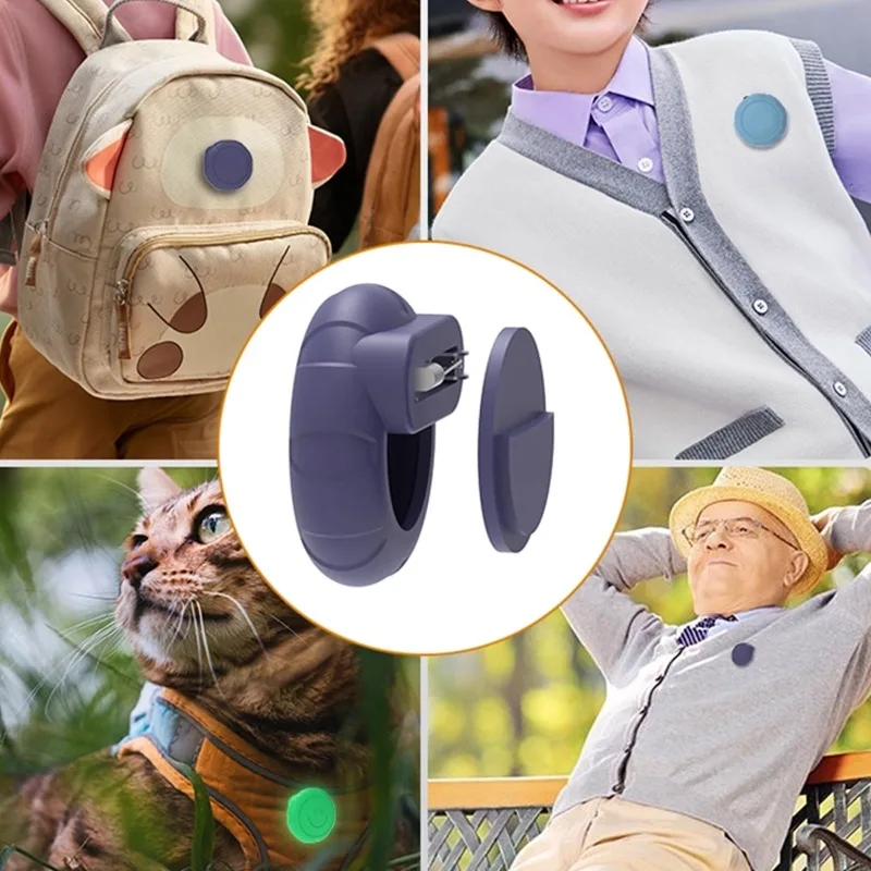 

New Invisible Pin Tracker Device Case Full Protection Waterproof Locator Holder Inside Silicone Protective Cover for Airtag Kids