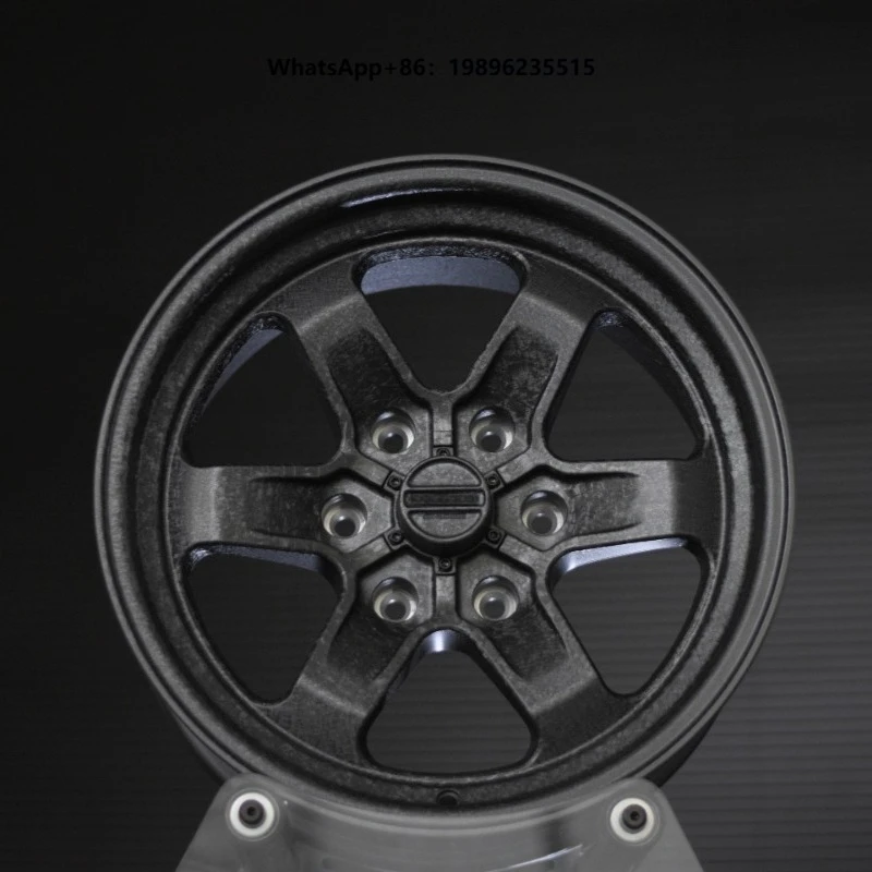 Custom Forged Ice Crack Texture 4x4 Wheels 6x139.7 17 18 20 Inch Black Milled Safety Bead Rims