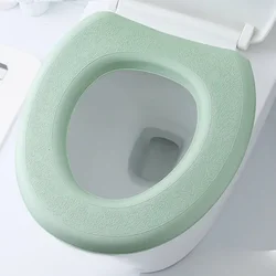 1pcs Washable Toilet Seat Cover Waterproof Sticker Foam Toilet Lid Cover Portable Silicone Toilet Cup Covers