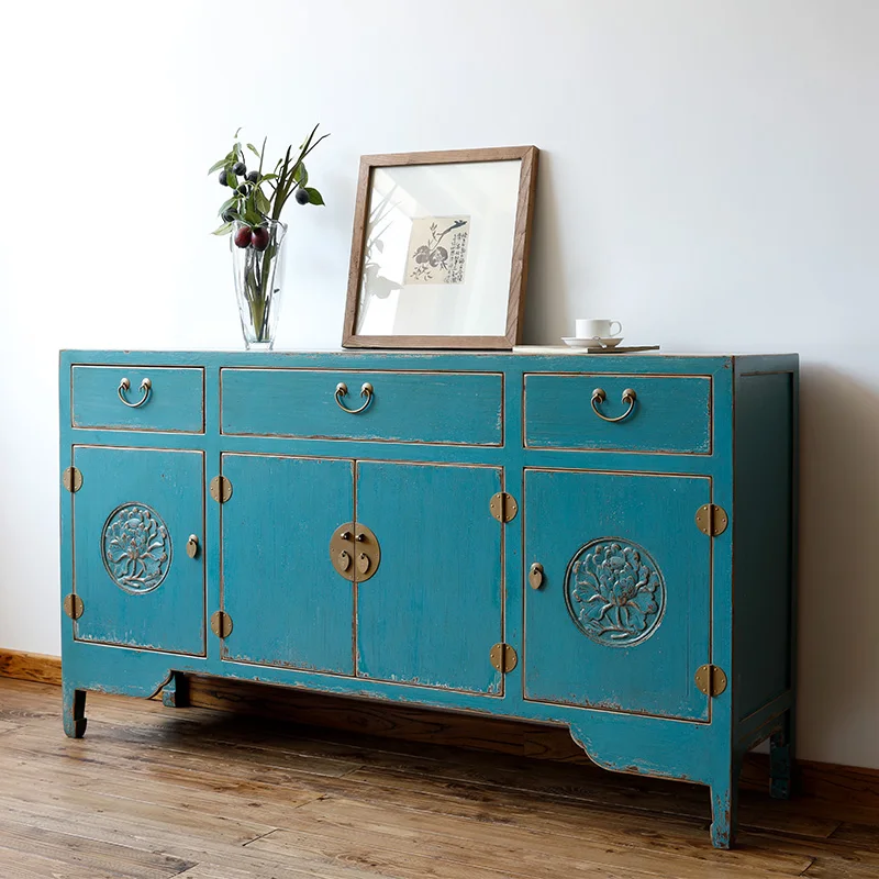 Sideboard  Solid Wood Vintage Distressed Kitchen Entrance Living Room