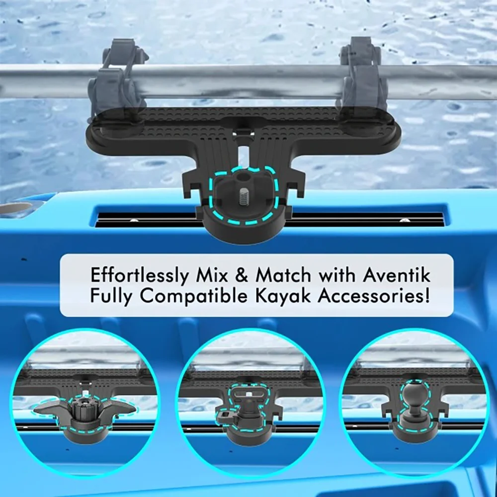 Aventik 2 حزمة مسار كاياك مع قبضة محسنة مسار جانبي متين على شكل حرف T لعقد قضيب الصيد حامل الكأس مجداف