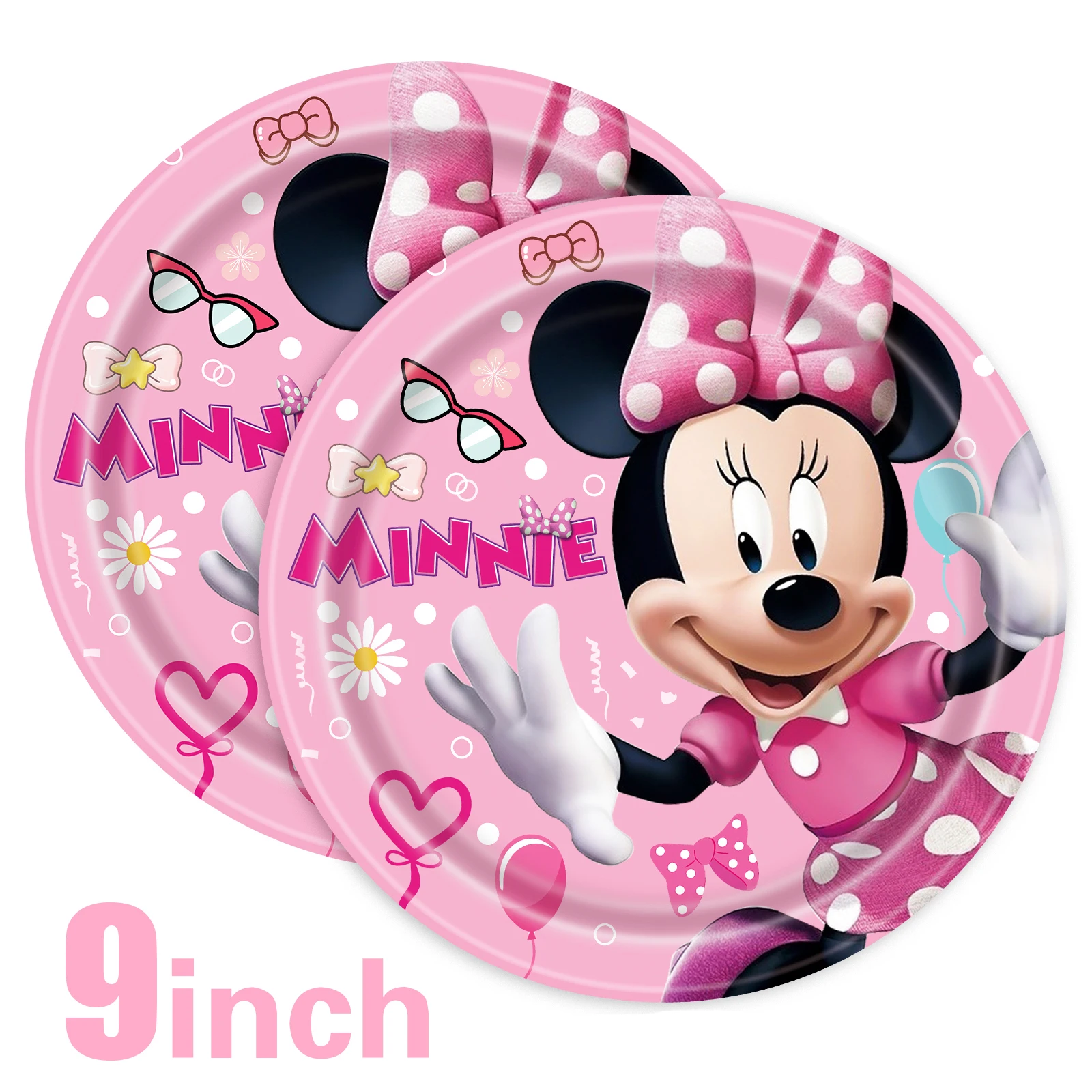 Disney Minnie Mouse Mickey Birthday Party Celebration Decoration Supplies Banner Balloons Plates Toy Gift for Children Girls