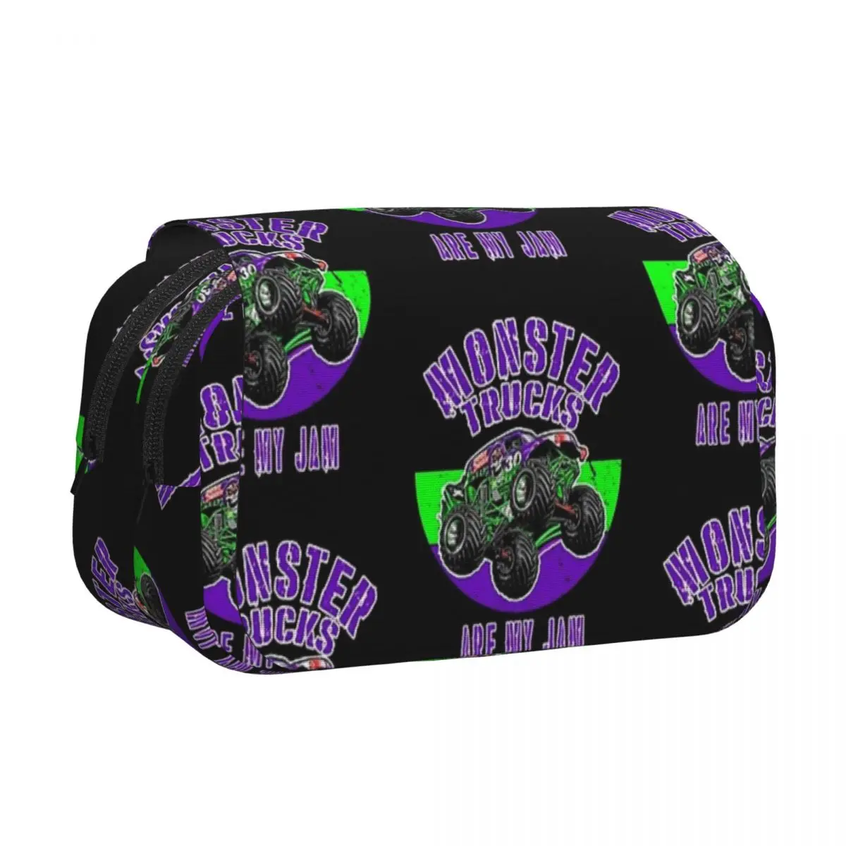 

Monster Truck Are My Jam Grave Digger Vintage Art Pencil Cases Pencil Pouch Hard Shell Leather Large Capacity Pen Box Pencil