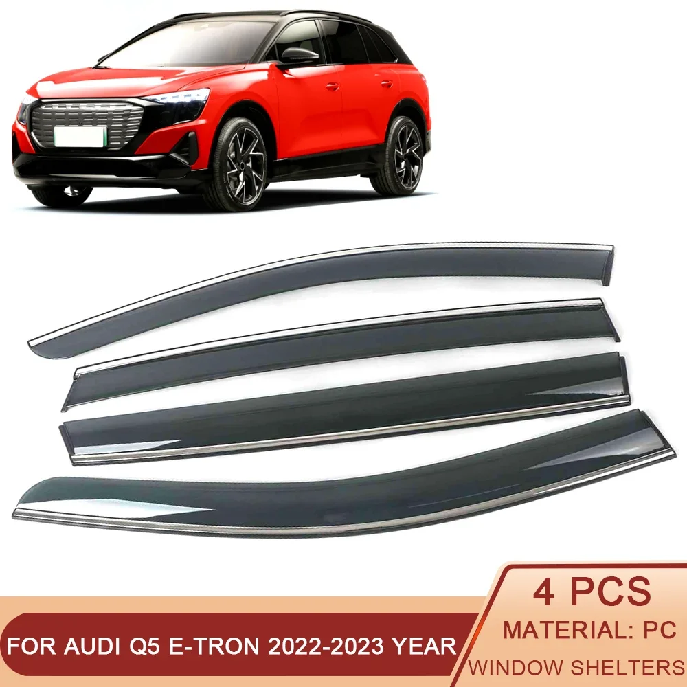 

For Audi Q5 E-TRON 2022-2023 Car Window Sun Rain Shade Visors Shield Shelter Protector Cover Sticker Exterior Accessories