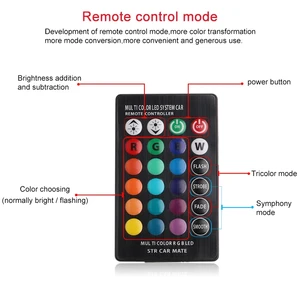 Impermeável Car Wedge Side Light, LED Strobe Flash Lamp, controle remoto, sem bateria, bulbo, 2x T10, W5W, 501, Bulb-6SMD, 5050, RGB 7 Cor 10 principais vendas pisca amarok - №1